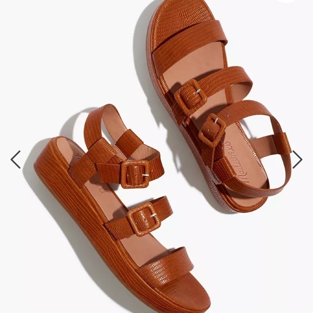 Madewell Robin Platform Sandal Lizard MC713